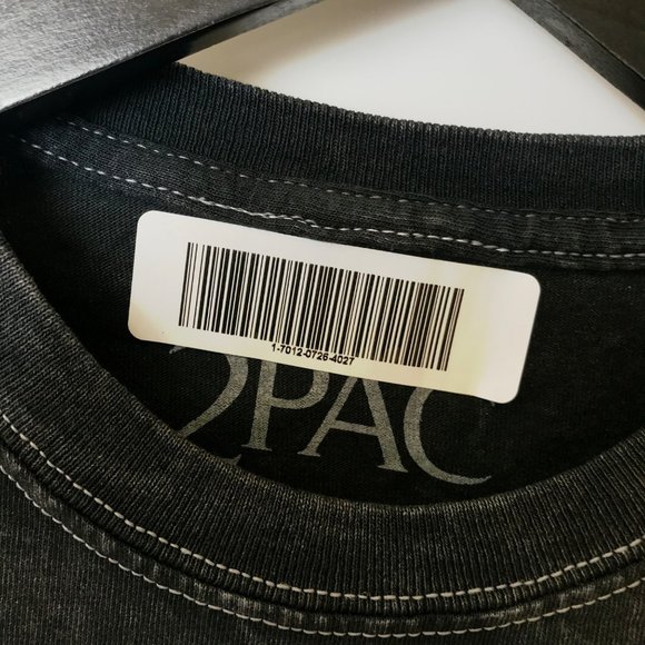 NEW 2Pac Rap Tee All Eyez On Me T Shirt Stone Wash Tour Concert Music Small S - Picture 6 of 10